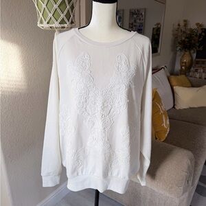 NWT Women’s H&M Chic Cream Sweater with Intricate Design